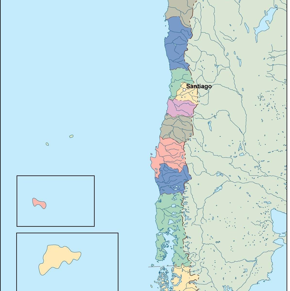 Şili vektör harita 