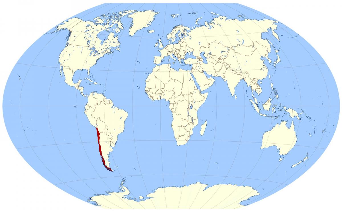 dünya haritası Şili gösteriliyor 