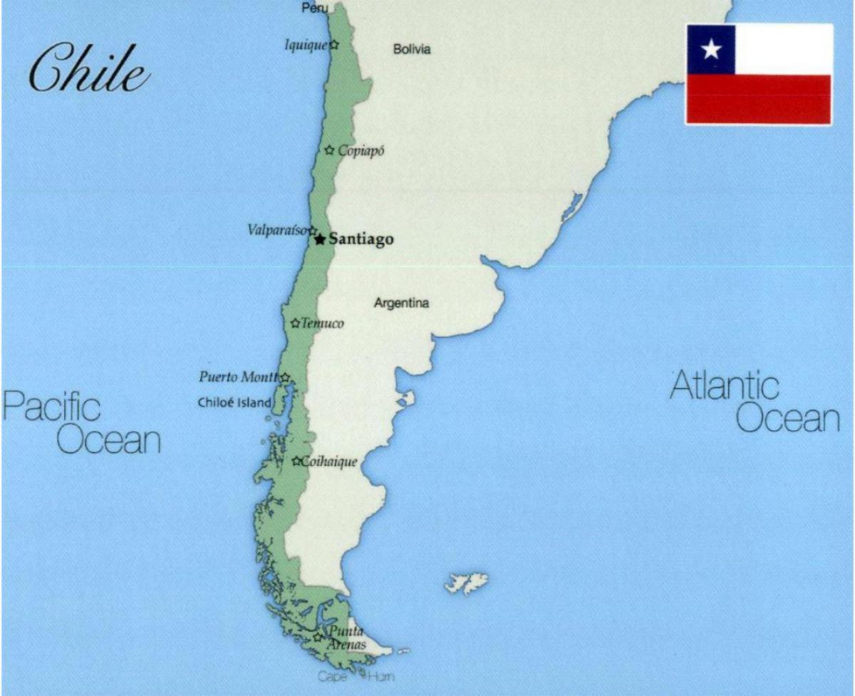 harita şehir Şili