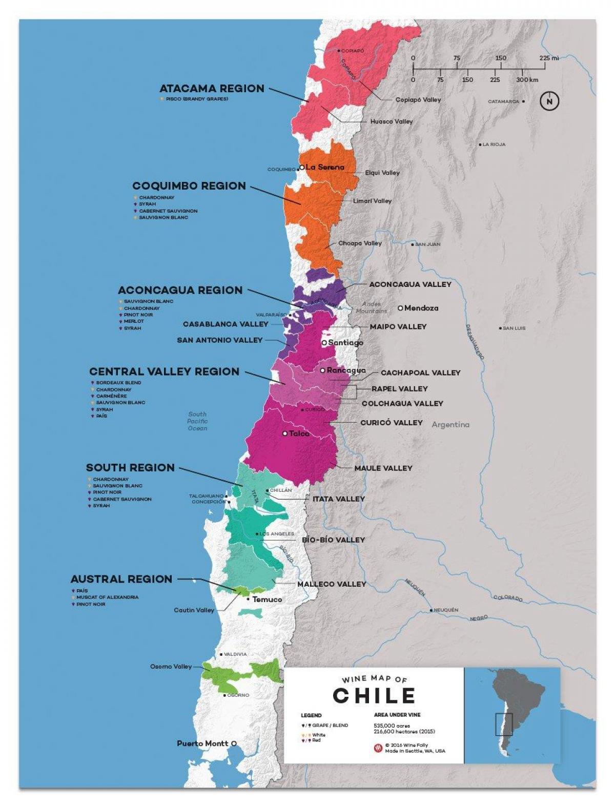 Şili şarap ülke göster