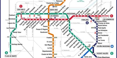 Şili harita metro