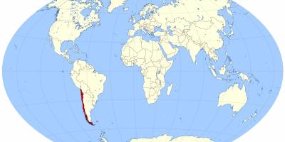 Dünya haritası Şili gösteriliyor 