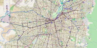 Harita şehir santiago Şili