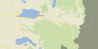 Pucon, Şili haritası 