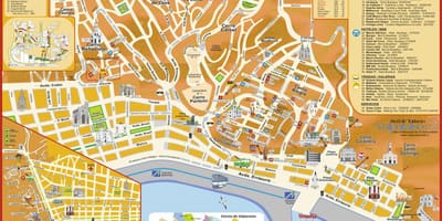 Valparaiso Şili'nin turistik haritası 